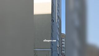 A Man Jumps From The Seventh Floor. Russia 