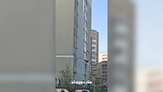 A Man Jumps From The Seventh Floor. Russia 
