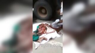 A Man Under The Wheels Of A Truck Turned Into A Piece Of Meat