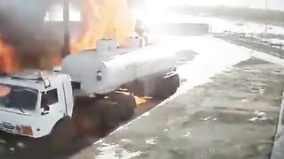 A Tanker Truck Exploded While Refueling At A Gas Station