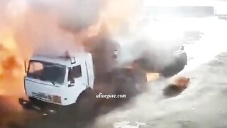 A Tanker Truck Exploded While Refueling At A Gas Station