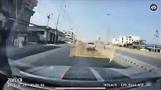 A Truck Hits A Motorcycle At 150 Km/h 