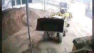 A Distracted Person Fell Into A Bucket Full Of Sand