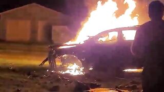 An Unfortunate Man Was Burned Alive In His Car 