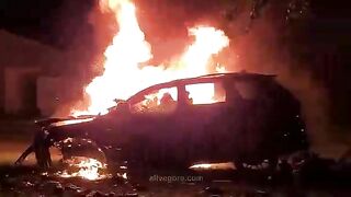 An Unfortunate Man Was Burned Alive In His Car 