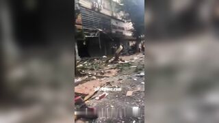 At Least One Person Was Killed In A Gas Explosion At A Restaurant.