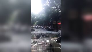 At Least One Person Was Killed In A Gas Explosion At A Restaurant.