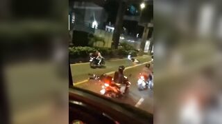 The Body Of A Motorcyclist Was Crushed By A Truck. Dr. Mandaluyong