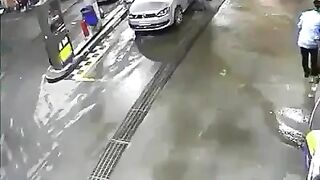 Gas Station Car Explosion 