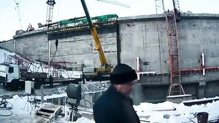 Collapsed Crane Kills Worker 