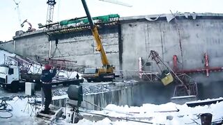 Collapsed Crane Kills Worker 