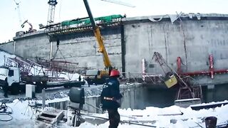 Collapsed Crane Kills Worker 