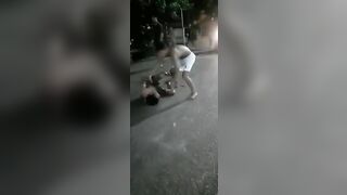 Crazy Bastard Kicks Downed Opponent In The Head 