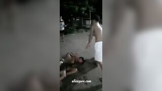 Crazy Bastard Kicks Downed Opponent In The Head 