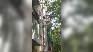 Drunk Idiot Quarrels With Friends And Jumps To His Death