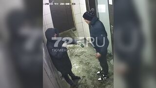 Drunk Russian Beats Up Neighbor