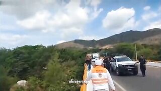 Guy Committed Suicide By Jumping Off A Bridge. Mexico 