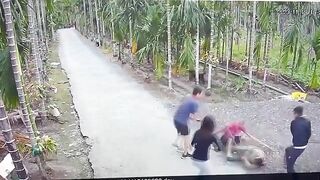 Neighbors Fight, Old Man Hit By Hoe