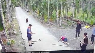 Neighbors Fight, Old Man Hit By Hoe