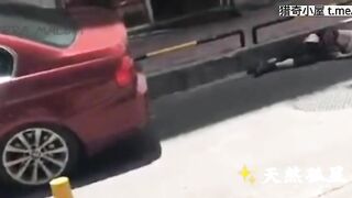 Driver On Moped Hits Couple (action And Consequences)