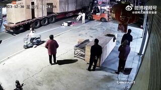 Forklift Driver Nearly Beheads Motorcyclist