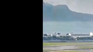Large Balloon Filled With Fireworks Lands On Plane - Video