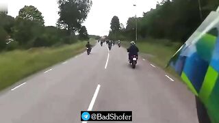 Motorcyclist Not Looking At The Road 