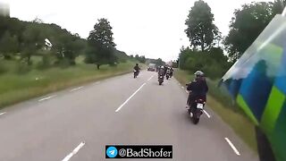 Motorcyclist Not Looking At The Road 