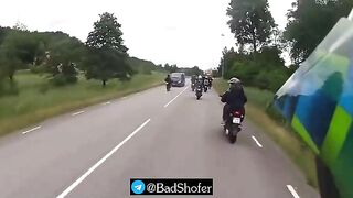 Motorcyclist Not Looking At The Road 