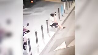 Oh My God! A Man Fell From The 6th Floor And Was Pierced By A