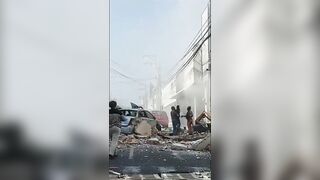 Bakery Explosion, Pedestrians Blown To Pieces (Acti