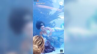 Mermaid Survives After Tail Gets Stuck