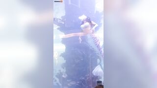 Mermaid Survives After Tail Gets Stuck