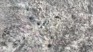 Russian Soldier Blown In Half By Grenade Dropped By Drone.