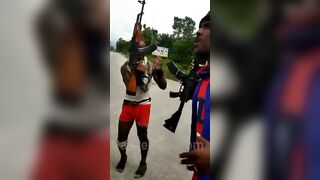 Several Armed Animals Mock The Bodies Of Dead Enemies