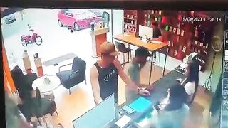 The Store Owner Was Killed By The Robber When He Tried To Grab The Gun.