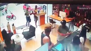 The Store Owner Was Killed By The Robber When He Tried To Grab The Gun.