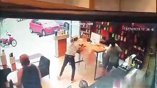 The Store Owner Was Killed By The Robber When He Tried To Grab The Gun.