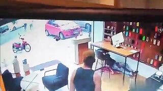 The Store Owner Was Killed By The Robber When He Tried To Grab The Gun.