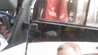 Bus Hits Rickshaw With Passengers 