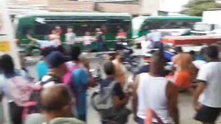 Bus Hits Rickshaw With Passengers 