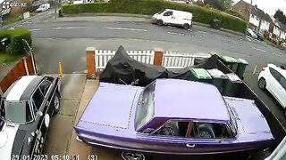 The Car Flew Onto The Pavement. United Kingdom 