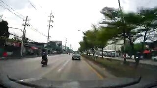 Car Hit By Tricycle While Turning