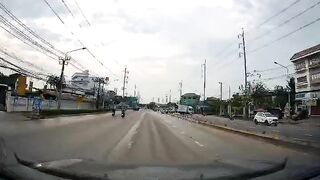 Car Hit By Tricycle While Turning