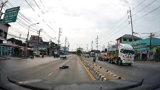 Car Hit By Tricycle While Turning