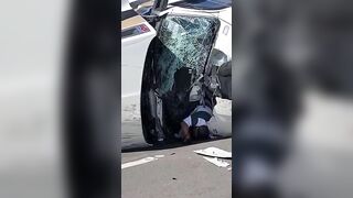Driver Survives Accident But His Truck Is Totaled