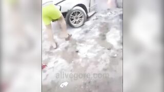 Driver Burned Alive In Car 