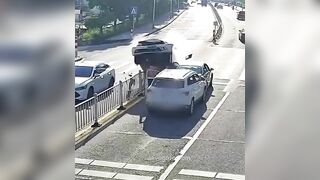 Driver Hit While Getting Out Of Car On Street