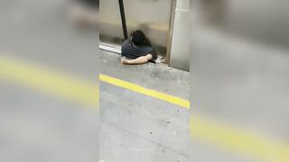 The Man Was Squeezed Between The Platform And The Train 