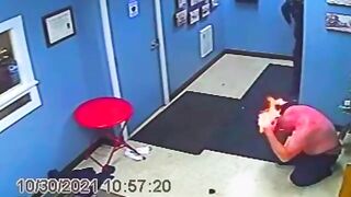 The Police Are Afraid Of The Man Who Set Himself On Fire 